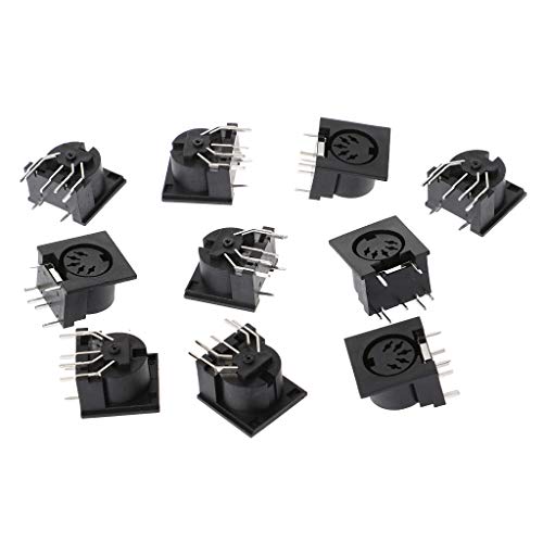 cdhgsh 10 Piezas/Juego pieceB Conector Hembra de Montaje en Panel DIN5 DIN 5-Pin Jack DS-5-01 Midi