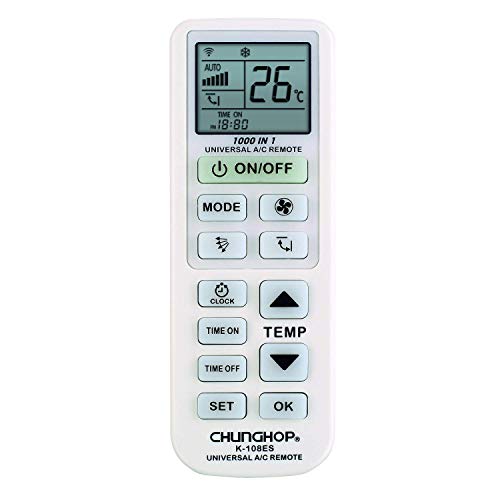 CHUNGHOP K 108ES, Mando a Distancia para Aire Acondicionado, Blanco