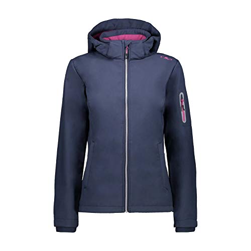 CMP Giacca Softshell Antivento E Impermeabile WP 7.000 Chaqueta, Mujer, B.Blue-Berry, 58