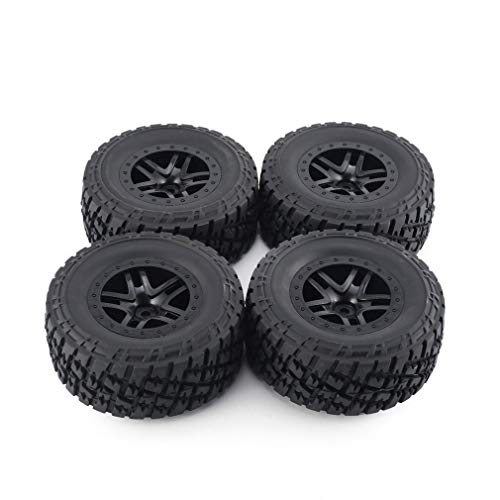 Conveniente neumático de coche Rc, 4pcs 110 mm del borde del neumático de goma del sistema de rueda de repuesto de piezas Accesorios for Traxxas de Slash 4X4 RC4WD HPI orugas HSP coche del neumático d