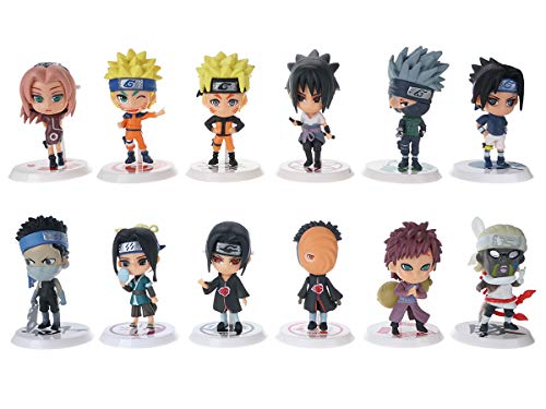 CoolChange Set de 12 Mini Figuras Chibi de Naruto