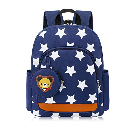 Cosyres Mochila para Niños Guarderia Niño Mochila Escolar Infantil Bebe Azul Oscuro