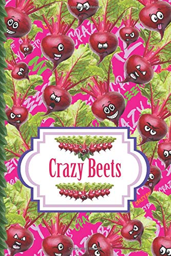 Crazy vegetables and fruits. Crazy Beets. Notebook for school, children and on gift, Matte "Midas": Thin lines every 7mm, days, weeks, months, 160 Pages