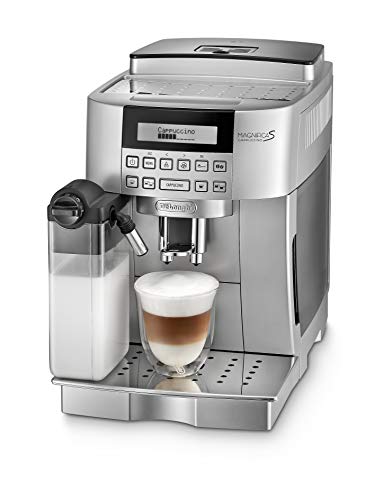 DeLonghi ECAM 22.366.S Cafetera combinada, Independiente, Totalmente automática, Molinillo integrado, 1450 W, 1,8 L, Plata