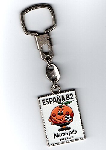 Desconocido Antiguo Llavero DE ÉPOCA Naranjito Mascota del Mundial DE FÚTBOL ESPAÑA 1982 82. Keyring Keychain. Soccer Wolrd Cup Football