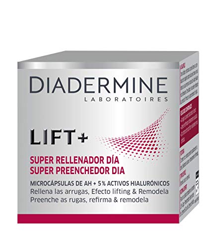 Diadermine - Crema de Día Lift+ Super Rellenador con micro cápuslas de Ácido Hialurónico - 50 ml