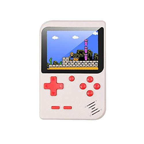 Digitalkey Consola de Juegos Retro con Pantalla 3.0 - Incluidos 400 Videojuegos y gamepads multijugador - Breakout para niños y Padres versión Recargable (Blanco)