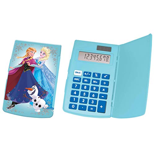 Disney E413FZ Frozen-Calculadora de Bolsillo, Materia Escolar 100% Lexibook