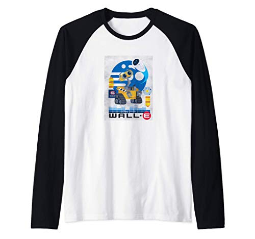 Disney Pixar Wall-E Eve Cartoon Art Camiseta Manga Raglan