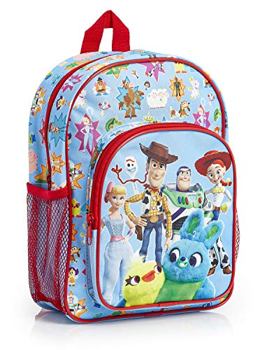 Disney Toy Story 4 Sac À Dos Enfant Avec Tous Les Jouets de Toy Story Woody Jessie Forky Buzz Ducky et Bunny - Petit Sac Cartable École Crèche Maternelle Primaire - Cadeau Fille Garçon dès 3 Ans