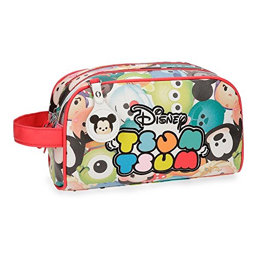 Disney Tsum Tsum Neceser Dos Compartimentos Adaptable Multicolor 26x16x12 cms Piel Sintética