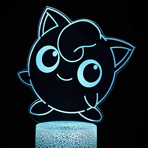 Divertida hada mascota anime crack base luz de noche USB multicolor lámpara de mesa de acrílico 3D