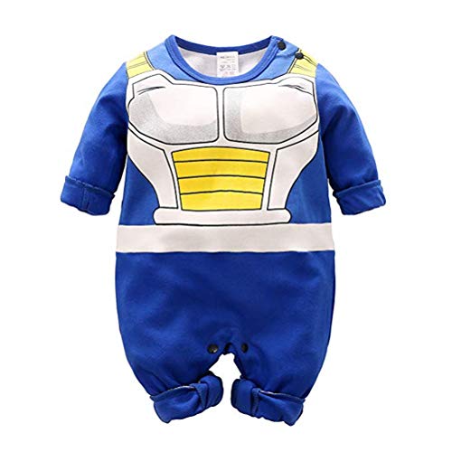 Dragon Ball Z Design - Pelele para bebé, niño, niña, cosplay, inspirado en Goku Mangas largas. 0-3 Meses