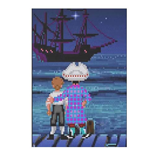 DrCor Guybrush & Amp; Stan (Monkey Island) Impresiones en Lienzo Pintura sobre Lienzo Carteles Impresiones Cuadros decoración del hogar Dormitorio -50x70 cm sin Marco 1 Uds