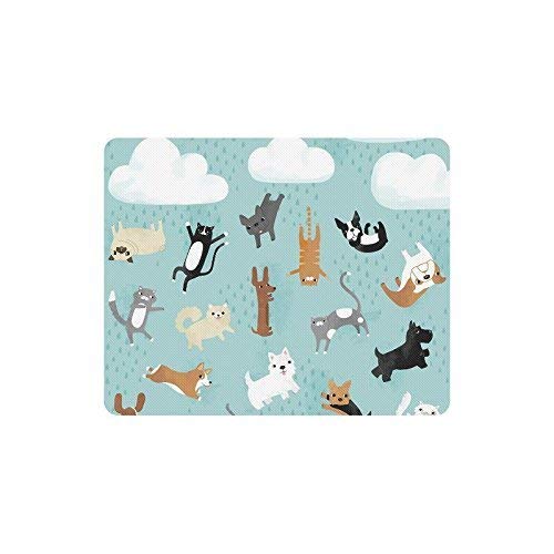 Drempad Alfombrillas De Ratón Custom, Funny Raining Cats & Dogs Rectangle Non-Slip Rubber Mousepad Gaming Mouse Pad Mat