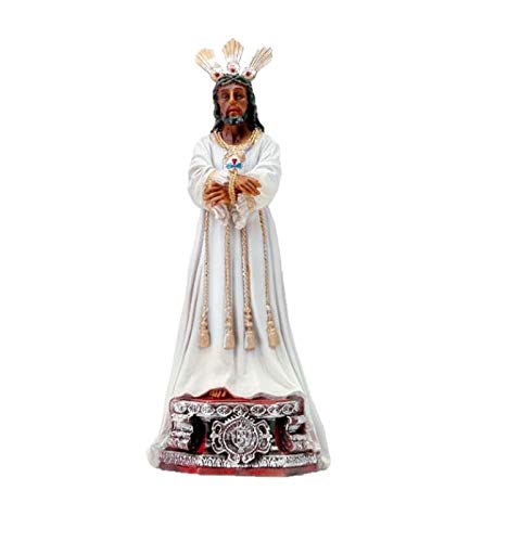 DRW Figura Cristo Cautivo Resina 10 cm de Alto en Caja de PVC con la Historia.