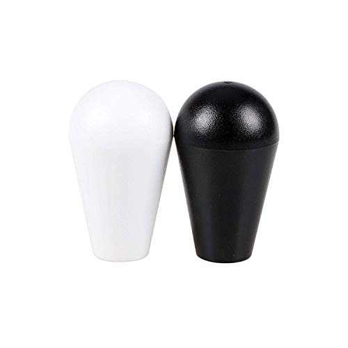 EG STARTS 2X Arcade Joystick's Oval Balltop, Arcade Elipse Topball Handle Uso para 2 Jugadores Arcade Joystick Kit de Bricolaje Sanwa Joystick MAME Jamma Part (Negro & Blanco)