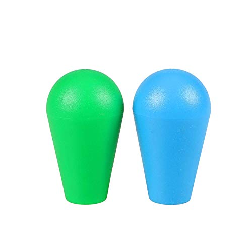 EG STARTS 2X Arcade Joystick's Oval Balltop, Arcade Elipse Topball Handle Uso para 2 Jugadores Arcade Joystick Kit de Bricolaje Sanwa Joystick MAME Jamma Part (Verde & Azul)