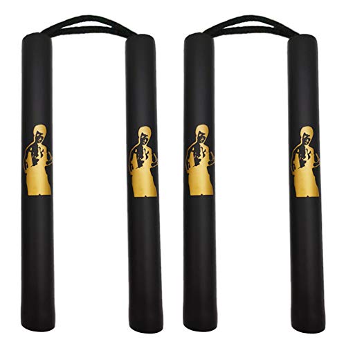 Fayscingo 2 Pack Nunchakus de Espuma Cordón de Práctica Acolchado de Seguridad Nunchakus Artes Marciales Nunchucks para Niños y Principiantes