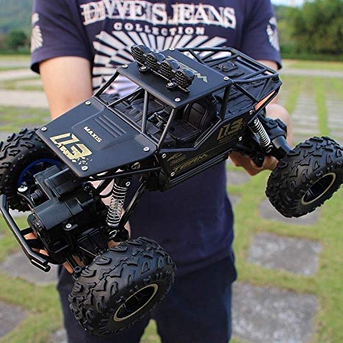 FLYTYSD Coches RC para Niños De 6-12 Años, Camión sobre Orugas De Vehículos Todoterreno Rock 2.4Ghz 4WD Radio Control Remoto Coches De Carreras Eléctrico Fast Race Buggy Hobby Car Toy, 1:16