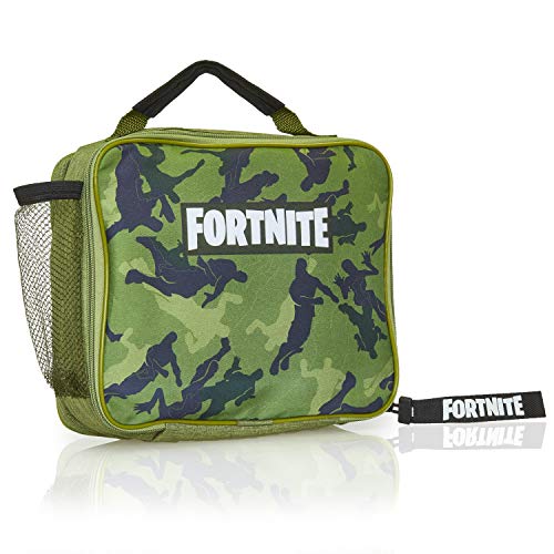 Fortnite Bolsa para El Almuerzo, Diseño Color Verde, Mochila para Llevar Comida para Fans De los Videojuegos, Trabajo Colegio Excursión, Regalos Niños Adolescentes