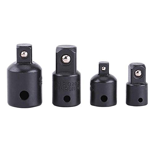 FTVOGUE 4 Unids/Set Impact Socket Converter Ratchet Reductor Llave Adaptador 1/2"1/4" 3/8"para Air Hand Tools Black