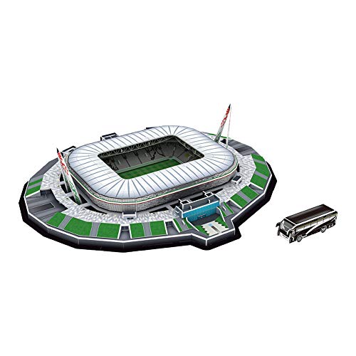 Generies Rompecabezas Tridimensional 3D De Slyvdark, Rompecabezas De Bricolaje, Cartón Modelo Arquitectónico De Fama Mundial, Modelos De Juguetes Ensamblados para Niños Y Adultos (Juventus Stadium)