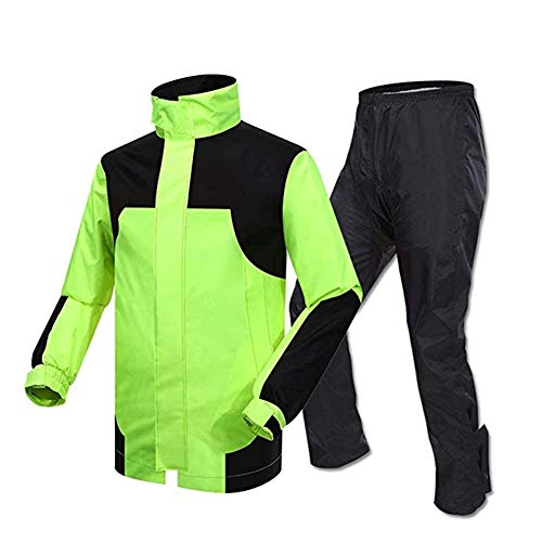 Gjrff Impermeable (Impermeable + Lluvia Pantalones Set) for Adultos de Split Impermeable Locomotora Impermeable al Aire Libre Impermeable Grueso (Size : XL)