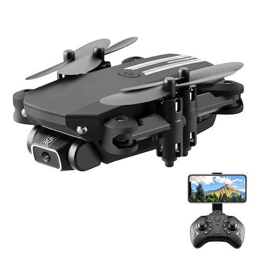 HaiMa Lsrc-Min Mini Wifi Fpv Con 0.3Mp / 5.0 / 4Kmp Hd Cámara Altitude Hold Mode Foldable Rc Drone Quadcopter Rtf - Negro 480P Con Caja De Color