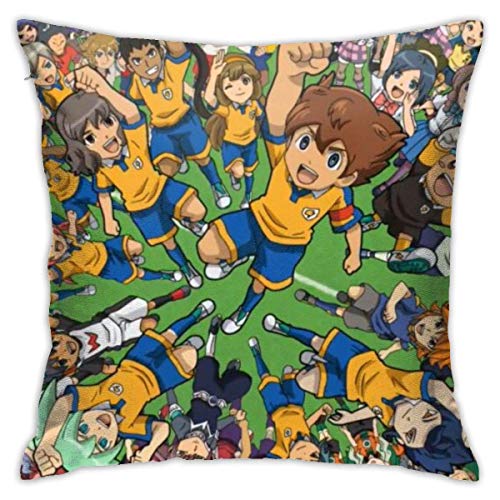 Hdadwy Funda de Almohada Inazuma Eleven SD 18 'x18' Funda de Almohada para Sala de Estar Sofá Dormitorio