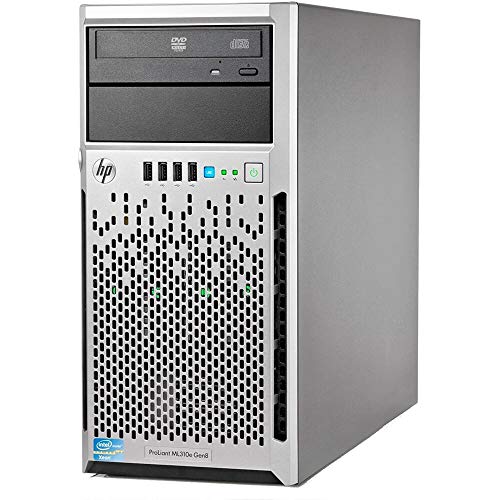 HP Proliant ML310e G8 v2 Tower, Intel Core i5 4XXX, RAM 32 GB, SSD 2 x 500 GB, Raid Controller B120i, lector de DVD, 1 x PSU. Win Server 2019 Std (reacondicionado)