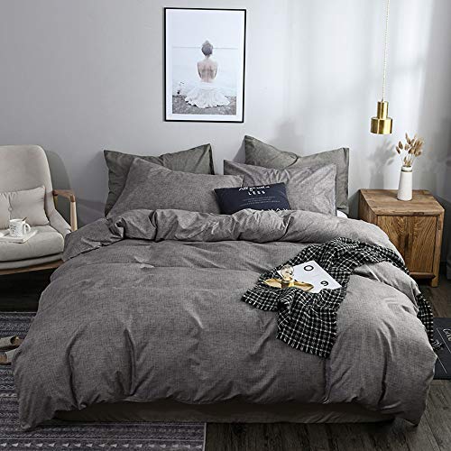 Juego de ropa de cama Altrosa gris antracita, reversible, 100% microfibra suave, 1 funda nórdica de 135 x 200 cm + 1 funda de almohada de 80 x 80 cm, gris, 220x240cm+80x80cm*2