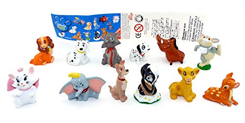 Kinder Überraschung Tierfiguren Set Von Disney Animal Friends. Alle 12 Figuren mit einem Beipackzettel [Firma Zaini]