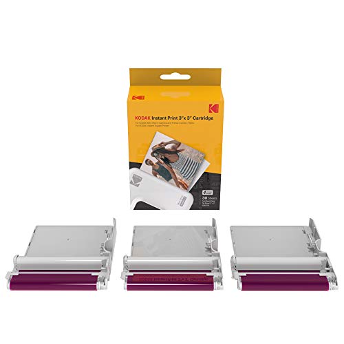 KODAK Instant Print 3x3 Cartridge 30 Impresiones Mini 3 Retro, Mini Shot 3 Retro