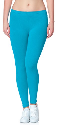 Ladeheid Leggins Pantalones Largos Ropa Deportiva Mujer LAMA02 (Turquesa23, XS/S)