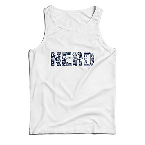 lepni.me Camisetas de Tirantes para Hombre Nerd - Programador o Jugador Idea de Regalo Divertido (Small Blanco Multicolor)