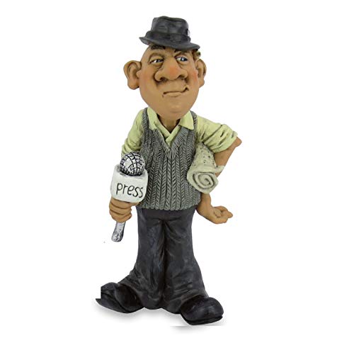 Les Alpes Figura de la profesión Periodista, 15,7 cm - Estatua Pintada a Mano con Mucho cariño sobre Resina, Muchos Detalles - Figurilla Colección de estatuas Funny World Professions diversi