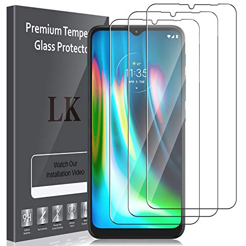 LK Compatible con Moto G9 Play/Moto G Play 2021/Moto G10/G30/E7 Power Protector de Pantalla,3 Pack,9H Dureza Cristal Templado,Vidrio Templado Screen Protector