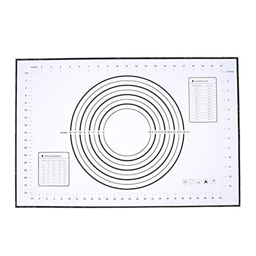 LLAAIT Bricolaje Ex-Grande Alfombrilla de Silicona Antiadherente para Hornear Escala de Horno Estera de Masa para Hornear Fondant Pastelería Mat Utensilios de Cocina, 60x40cm, Francia