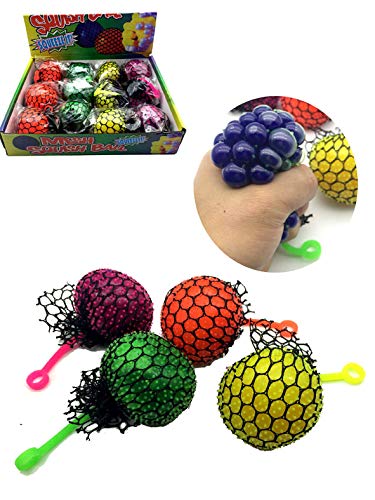 Lote 3 - Bola de la tensión a `picos Squash Ball` 7cm colores variados - Calidad COOLMINIPRIX®