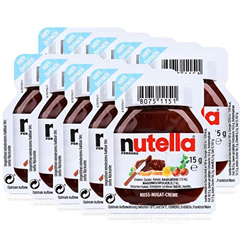 Lote de 10 raciones de nutella (15 g) de Ferrero