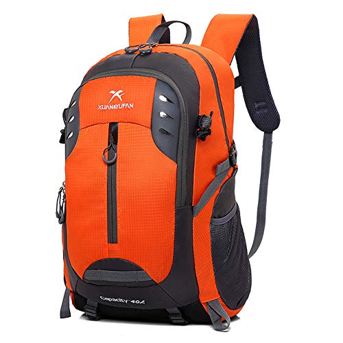 Luopei Mochila de montañismo, 40 l, ligera, multifuncional, impermeable, duradera, portátil, para ciclismo, viajes, escalada, deportes al aire libre, Orange (Naranja) - 464606_4-WMX-0-UK