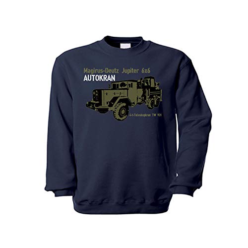 Magirus-Deutz Jupiter Autkran 6 x 6 Bundeswehr Kran camión Camiseta #32665 azul oscuro XL