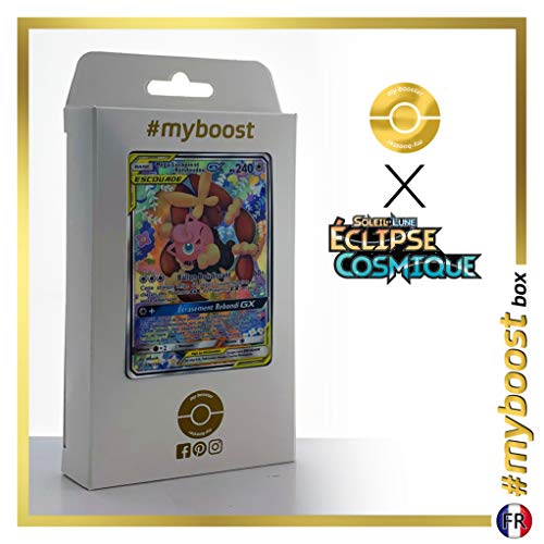 Méga-Lockpin et Roudoudou-GX 226/236 Full Art Alternative- #myboost X Soleil & Lune 12 Eclipse Cosmique - Coffret de 10 Cartes Pokémon Françaises