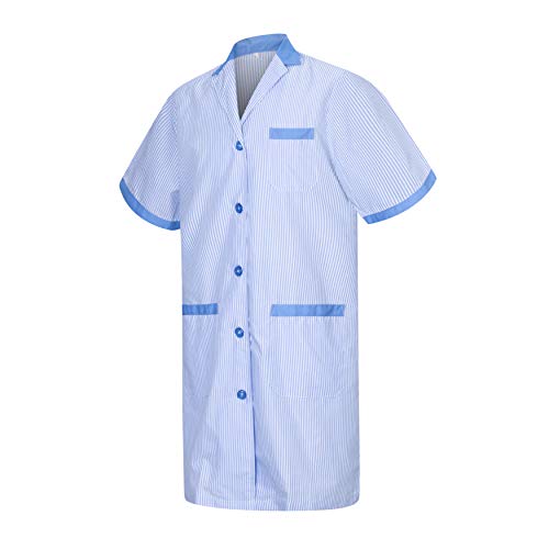 MISEMIYA Batas Laboratorios Túnica de enfermería Uniformes Sanitarios, Azul (Celestes 4), ((Tamaño:M) para Mujer