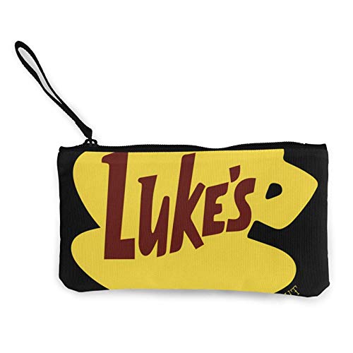 Monedero Luke's Diner Gilmore-Girls Cartera de Lona pequeña y compacta Bolso con Cremallera Estuche para bolígrafo Estuche de Mano con