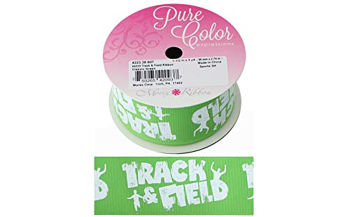 Morex Ribbon Sports Track&Field 1.5"x 3yd ClGrn