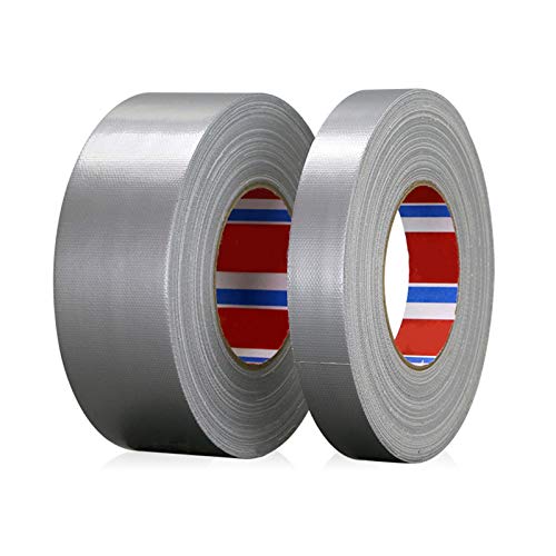 Mousyee Cinta de Aluminio Adhesiva, 2 Piezas de Cinta Adhesiva Autoadhesiva a Prueba de Roturas Retardante de llama Resistente a Altas Temperaturas Impermeable para Reparación Cocina y Más