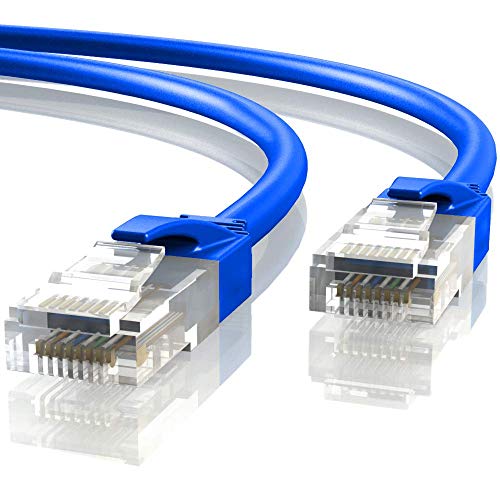 Mr. Tronic 30m Cable de Red Ethernet Latiguillo | CAT6, AWG24, CCA, UTP, RJ45 (30 Metros, Azul)
