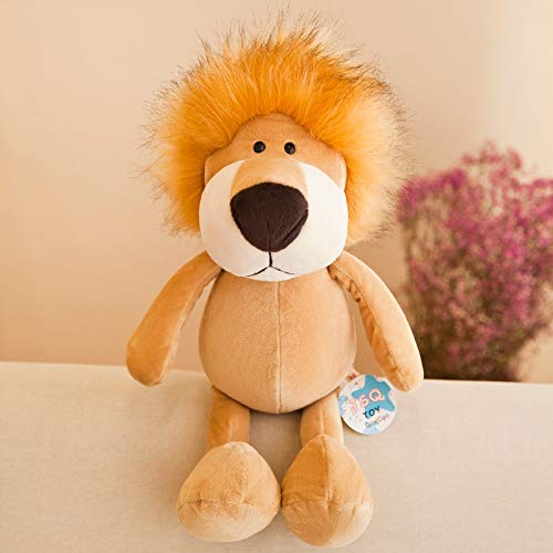 N / A Lindos Animales de Peluche de Juguete Mapache Elefante Jirafa Zorro León Tigre Mono Perro Juguete de Peluche para niños Juguetes Blandos 25cm